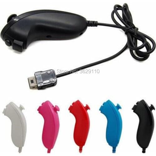 500pcs colours Nunchunk Controller Remote for Nintend Wii Nunchunk Remote Controller Nunchuck Video Game Pad Accessor lowest