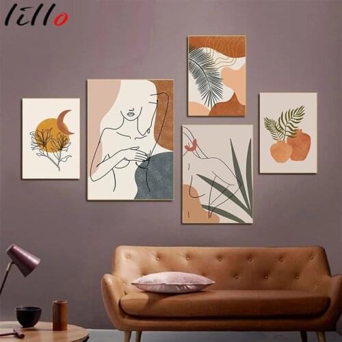 Abstract female wall painting, body painting, world map, minimalist poster, wall art, boho wall pictures, living room decor