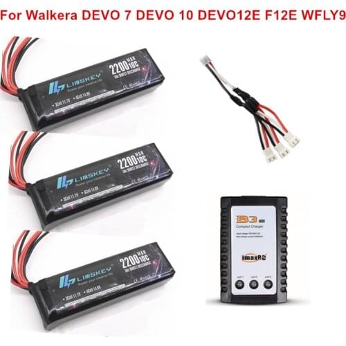 Limskey 11.1V 2200mAh LiPo Battery for Walkera DEVO 7 DEVO 10 DEVO12E F12E WFLY9 RadioLink AT9 AT10 Transmitter 3S 11.1v Battery