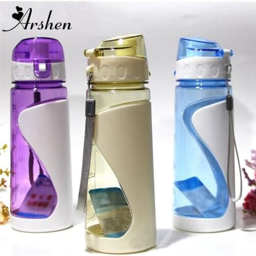 Arshen Durable 700ml Water Bottle Outdoor Sports Health Flesh Fruit Lemon Juice Drinking Bottle With Strap School Drinkware