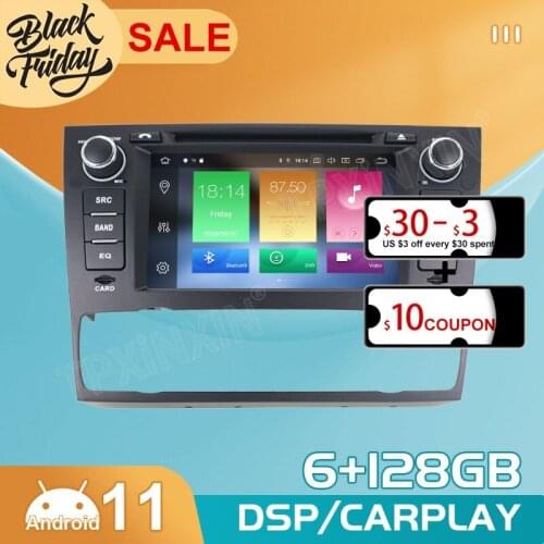 PX6 Android 11 6+128G Carplay For BMW 3 Serie E90 E91 E92 2004 2012 GPS Car Navigation Multimedia Video Stereo DVD Player Radio