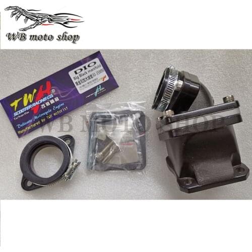 Twh big Black manifold Carburetor intake manifold Increase 30-35mm 2 strokes for Honda DIO 50 DIO50 AF18 AF27 AF28 PWK oko koso