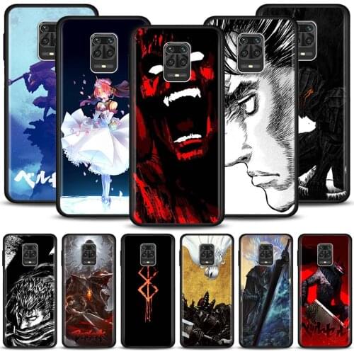 Berserk Guts Anime Case for Xiaomi Redmi 9 9A 9C 8 8A Fundas Capa For Redmi Note 9 9S 9 Pro 8 8T Bumper Coque Silicone Fundas