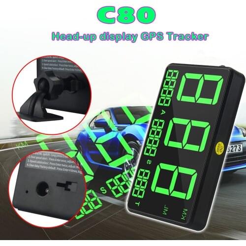 Digital Car GPS Speedometer C80 Overspeed alarm Big screen GPS Locator Compatible with All Cars & Trucks Altitude display