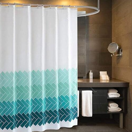 Shower Curtain Bathroom Waterproof Curtains 180*180cm Polyester Bath Decor With Hooks