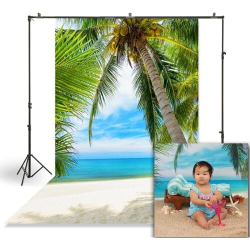HUAYI Photography Backdrop Newborns Baby Child Photo Booth Background Summer Holiday Seaside Beach Photo Backdrop XT-3540