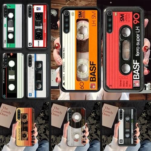 Classical Old Cassette Phone case For Xiaomi Redmi Note 7 7A 8 8T 9 9A 9S 10 K30 Pro Ultra black soft Etui 3D bumper tpu