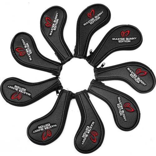 Golf Woods Clubs Headcovers Set 1# 3# 5# Driver/Fairway Head Cover Black Red PU Leather golf covers