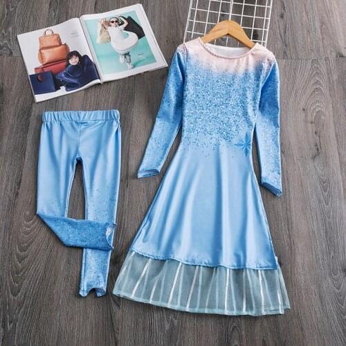 Princess Cosplay Costume Long Sleeve Baby Girl Halloween Dress Girls Clothing Christmas Party Children Vestidos
