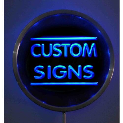 Round Custom LED Neon Signs 25cm/ 10 Inch - Design Your Own Circle LED Signs With RGB Multi-Color Remote Wireless Control