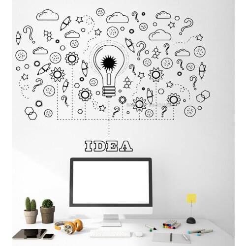 114*84cm Big Size Office Wall Art Decal Idea Composition Art Mural Abstract Wall Stickers For Office Interior Decor Vinyl LC1157