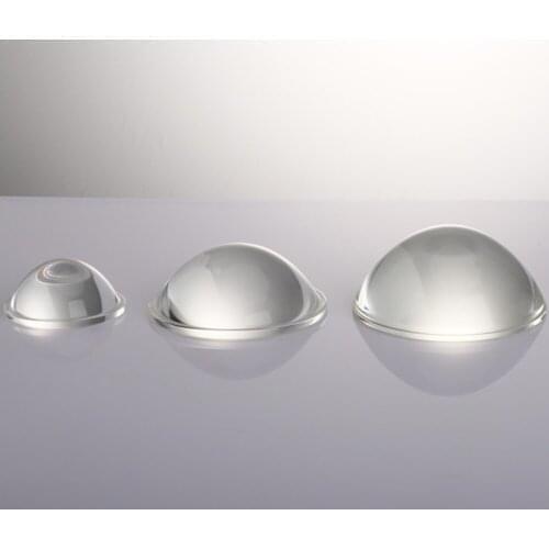 Optical COB LED Borosilicate Glass Lens 88mm Diameter