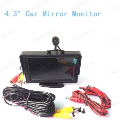 Wholesale 4.3" LCD Car Monitor with 170 Degree Angle Rear View Camera Reversing Back Up Cam Kit