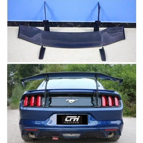 High quality ABS Resin & Carbon Fiber Rear Trunk Lip Spoiler Wing Fits For Ford Mustang GT style 2015-2020