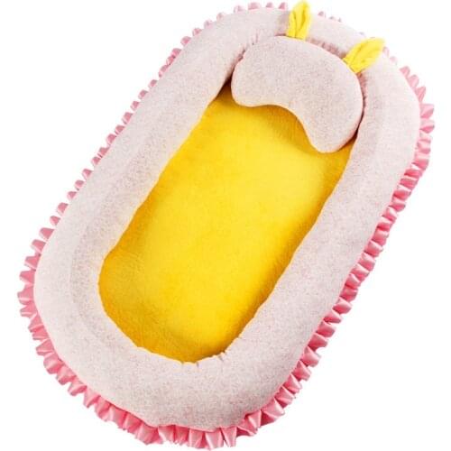 Portable Baby Nest Bed Removable Travel Breathable Newborn Baby Bed Sleeping Cushion Toddler Cradle Bassinet Sleep Bed