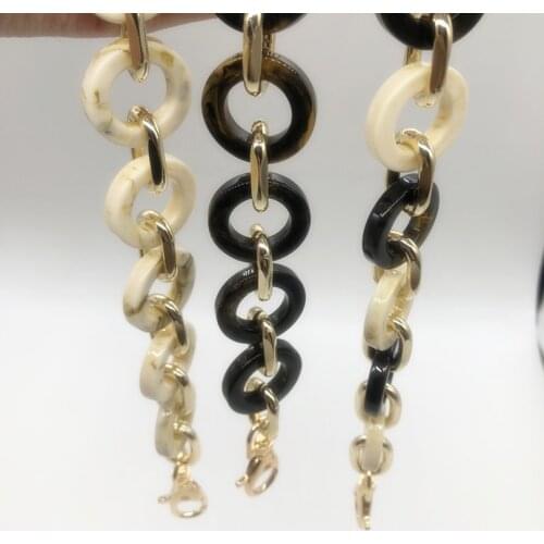 New Round Shape Resin Bag Strap clear design Elegant Lady shoulder bag belt hot sell easy matching bag belts hot sell