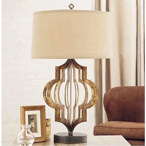 Retro creative Nordic American country Mediterranean table lamp Living room bedroom creative bedside table lamp