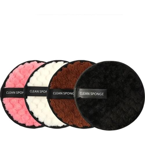 Makeup Remover Microfiber Cloth Pads Reusable Remover Towel Make up Lazy Cleansing Powder Puff Face Cleansing Cleaner Plush Puff