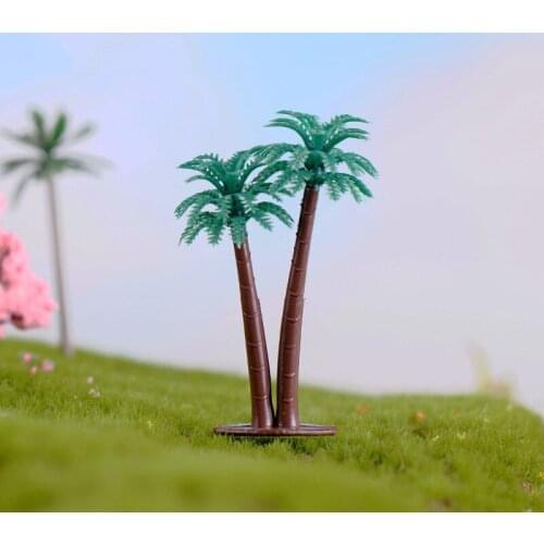 Resin Coconut Tree Micro Landscape Fairy Garden Figurine Dolls House