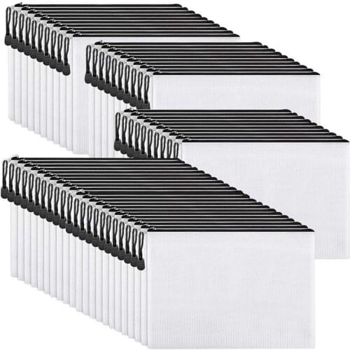 52Pcs Mesh Zipper Bag, A4 Folder Tabletop Game Bag with Zipper, Suitable for Classroom Office Travel Storage, Black