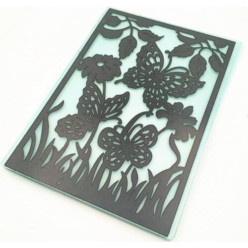 10.5x14.5cm butterflies Embossing folders Plastic bump Scrapbooking DIY Template Fondant indentation Cake Photo Album Card Make