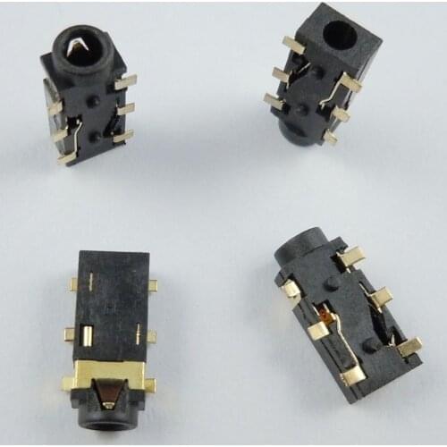 10Pcs 2.5mm Female Audio Connector 6 Pin SMT Stereo Phone Jack PCB PJ242