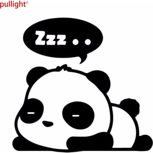 15cm*14.3cm Car Styling Cartoon Cute Panda Sleeping ZZZ Stickers