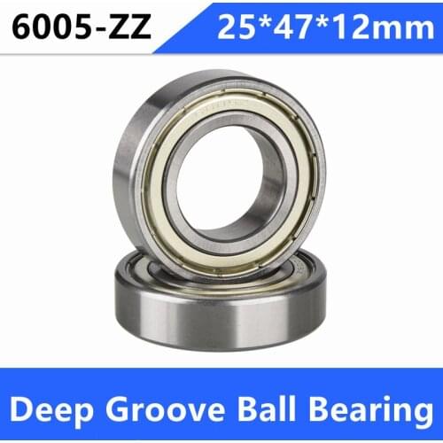 20pcs/lot 25x47x12mm 6005ZZ 6005Z 6005 Z ZZ 25*47*12mm Double metal cover Deep Groove Ball bearing