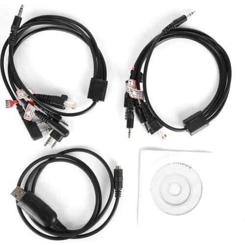 8 in 1 Programming Cable for Motorola PUXING BaoFeng UV-5R for Yaesu for Wouxun Hyt for Kenwood Car Radio