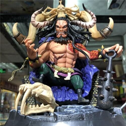 Anime OP Kaido Four Emperors Luffy Fighting Action PVC Figure Model Doll Toys Figurine Kids Gift Collectible 23cm