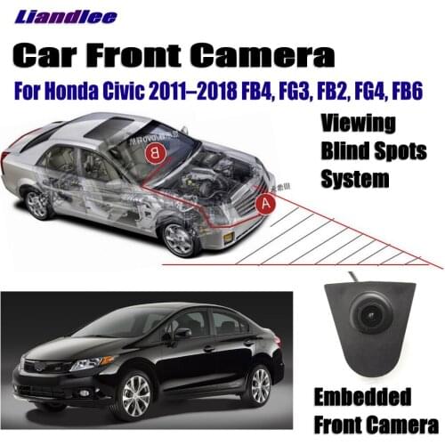 Car Front LOGO Grill Camera For Honda Civic 2011-2018 FB4 FG3 Not Reverse Rearview Parking Camera Wide Angle