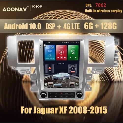 128GB car radio 2din Android 10.0 For Jaguar XF 2008 - 2015 car multimedia player Stereo receiver GPS navigator