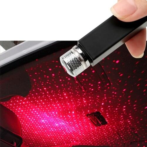 Car USB Star Beautiful Ceiling Light Starry Sky Projection Decor Lamp Roof Night X6HF