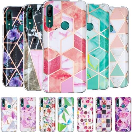 Glitter Covers For cover Huawei P Smart Z Carcasas Floral Pattern Case Carcasa sFor Huawei capa Y9 Prime 2019 Soft TPU Shell