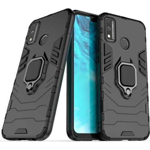Case For Honor 9X Lite Magnetic Car Shockproof Metal Finger Ring Armor Case For Huawei Honor 9X Lite JSN-L21 JSN-L22 JSN-L23
