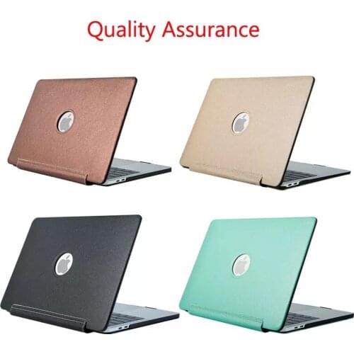 For MacBook Air Pro Retina 15 13 12 11 11.6 Laptop Case PU Siamese Holster Silk Shell Cover For MacBook Air Pro 13.3 15.4 Coque