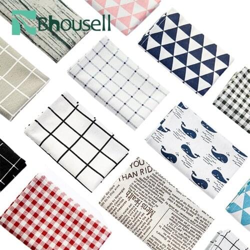 Nordic Linen Napkin Dinner Linen Fabric Napkin Plaid Tablecloth Table Mat Placemat Napkin Gourmet Photography Supplies