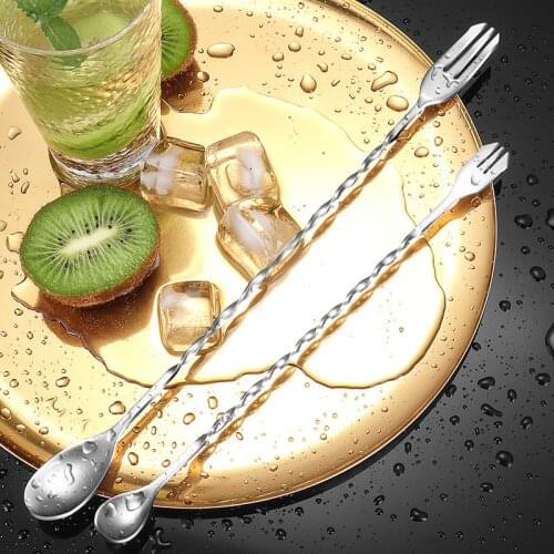 Stir Spoon Shaker Mixing Spoons Bartender Cocktail Bar Stainless Steel Tableware Home Bar Accessories Tools Tableware stirring