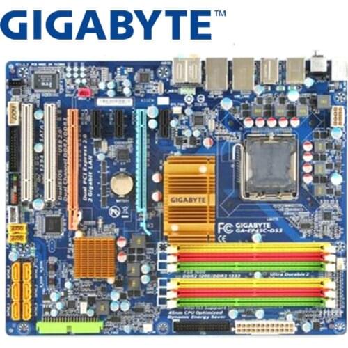 GIGABYTE GA-EP45C-DS3 Desktop Motherboard P45 Socket LGA 775 For Core2 Extreme/ Quad/ Duo DDR3 16G ATX Original Used EP45C-DS3