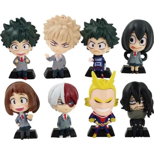 My Hero Academia Izuku Midoriya Katsuki Bakugo Ochaco Uraraka Shota Aizawa Tomura Shigaraki PVC Figure Model Toys