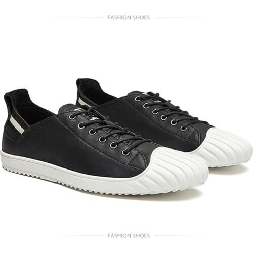 2019 The New Listing Genuine Leather Men Board shoes Casual Fashion Comfortably breathable Walking shoes non-slip