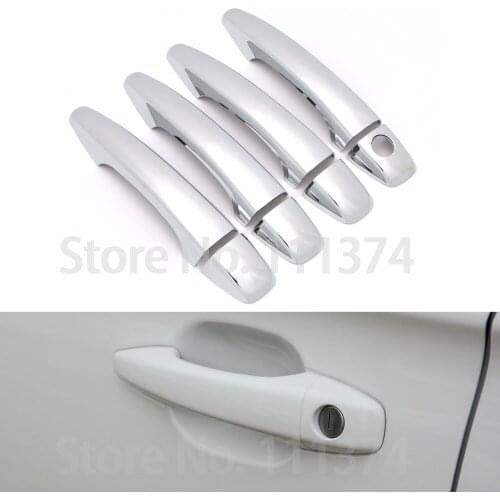 Door Handle Cover Sticker For Peugeot 301 2014 2015 2016 2017 2018 2019 ABS Chrome Decor Cover Trim Decoration Accessories