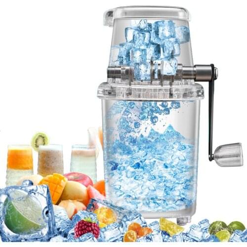 Small household transparent multi-purpose hand-cranked ice machine Summer Kitchen Crush Ice Tools Portable Manual Ice Crusher