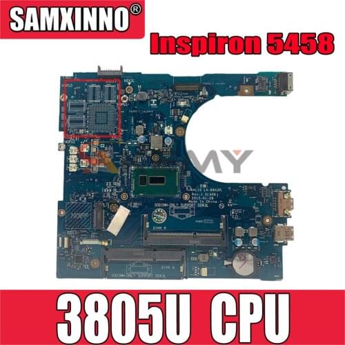 Original Laptop Motherboard For DELL Inspiron 5458 5558 5758 Core SR210 Pentium 3805U Mainboard CN-0VMD45 AAL10 LA-B843P Tested