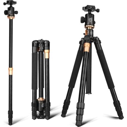 Portable Camera Tripod for Canon Nikon Sony SLR DSLR Cameras Q999H Professional Camera Tripod 61 Inch Multifunction Aluminium
