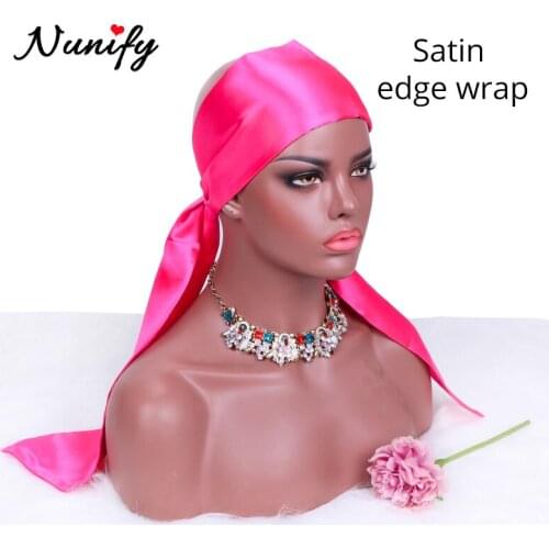 Nunify Fashion Satin Edge Scarf Wrapped Headband For Lace Wigs And Fixed Wigs Non-Slip Headband Suitable For Makeup Yoga