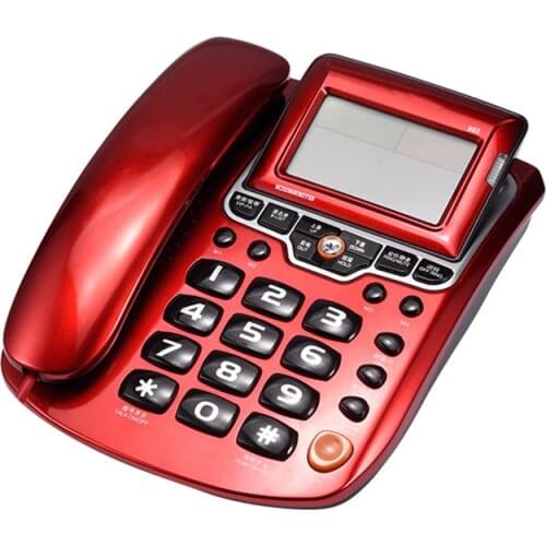 Corded Telephone with Speaker, LCD Display, 2-Line Corded Landline Phone Systems for Small Business and Home, Adjustable Volume
