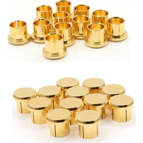 RCA Cap Protector Dust Proof Brass Gold Plated Audiophile Shielding Cap RCA Jack Cover Socket - ( 10 pcs)