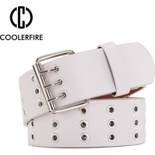 Women Belts luxury Genuine Leather Pin Buckle Belts for Women Fashion Alloy Retro Decorative Punk Jeans Decorative Ladies Strap