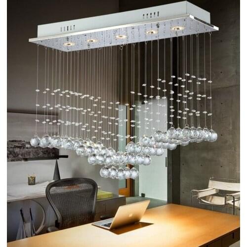 LED Modern Creative Ceiling Light Luxury K9 Crystal Lighting Fixture Stairs Restaurant Living Room Lighting Engineering Light